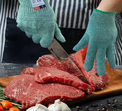 Cutting Gloves, 2 Pairs of Cut Resistant Gloves Food Grade, Cut Resistant Gloves for Kitchen, Oyster Shucking, Fish Fillet Processing, Carving Wood and Gardening(Medium-Grey)