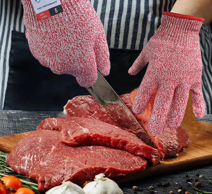 Cutting Gloves, 2 Pairs of Cut Resistant Gloves Food Grade, Cut Resistant Gloves for Kitchen, Oyster Shucking, Fish Fillet Processing, Carving Wood and Gardening(Medium-Grey)