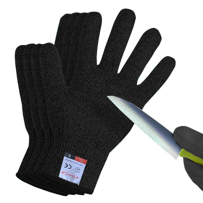 Cutting Gloves, 2 Pairs of Cut Resistant Gloves Food Grade, Cut Resistant Gloves for Kitchen, Oyster Shucking, Fish Fillet Processing, Carving Wood and Gardening(Medium-Grey)