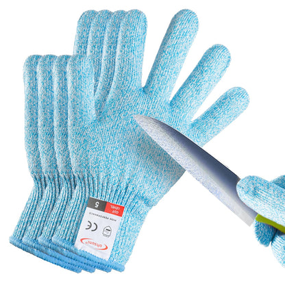 Cutting Gloves, 2 Pairs of Cut Resistant Gloves Food Grade, Cut Resistant Gloves for Kitchen, Oyster Shucking, Fish Fillet Processing, Carving Wood and Gardening(Medium-Grey)