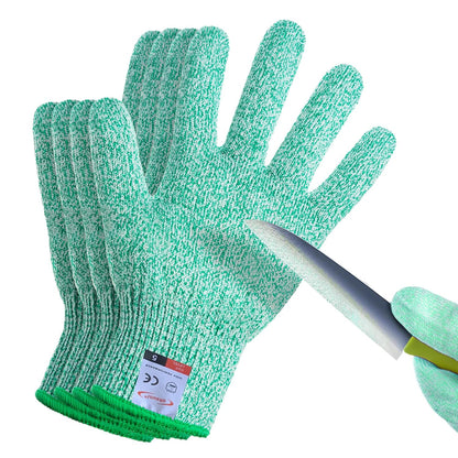Cutting Gloves, 2 Pairs of Cut Resistant Gloves Food Grade, Cut Resistant Gloves for Kitchen, Oyster Shucking, Fish Fillet Processing, Carving Wood and Gardening(Medium-Grey)