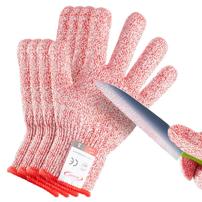 Cutting Gloves, 2 Pairs of Cut Resistant Gloves Food Grade, Cut Resistant Gloves for Kitchen, Oyster Shucking, Fish Fillet Processing, Carving Wood and Gardening(Medium-Grey)