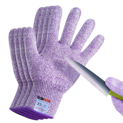 Cutting Gloves, 2 Pairs of Cut Resistant Gloves Food Grade, Cut Resistant Gloves for Kitchen, Oyster Shucking, Fish Fillet Processing, Carving Wood and Gardening(Medium-Grey)
