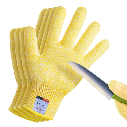 Cutting Gloves, 2 Pairs of Cut Resistant Gloves Food Grade, Cut Resistant Gloves for Kitchen, Oyster Shucking, Fish Fillet Processing, Carving Wood and Gardening(Medium-Grey)