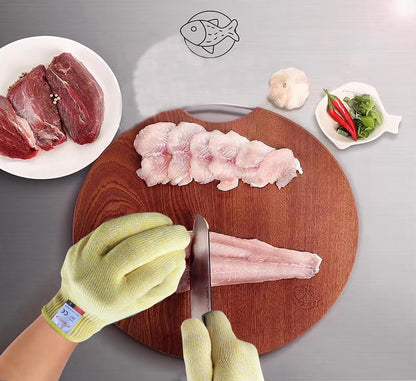 Cutting Gloves, 2 Pairs of Cut Resistant Gloves Food Grade, Cut Resistant Gloves for Kitchen, Oyster Shucking, Fish Fillet Processing, Carving Wood and Gardening(Medium-Grey)