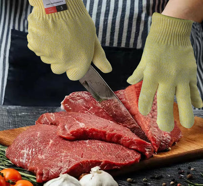 Cutting Gloves, 2 Pairs of Cut Resistant Gloves Food Grade, Cut Resistant Gloves for Kitchen, Oyster Shucking, Fish Fillet Processing, Carving Wood and Gardening(Medium-Grey)