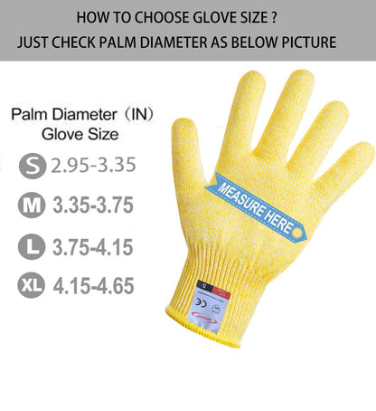 Cutting Gloves, 2 Pairs of Cut Resistant Gloves Food Grade, Cut Resistant Gloves for Kitchen, Oyster Shucking, Fish Fillet Processing, Carving Wood and Gardening(Medium-Grey)