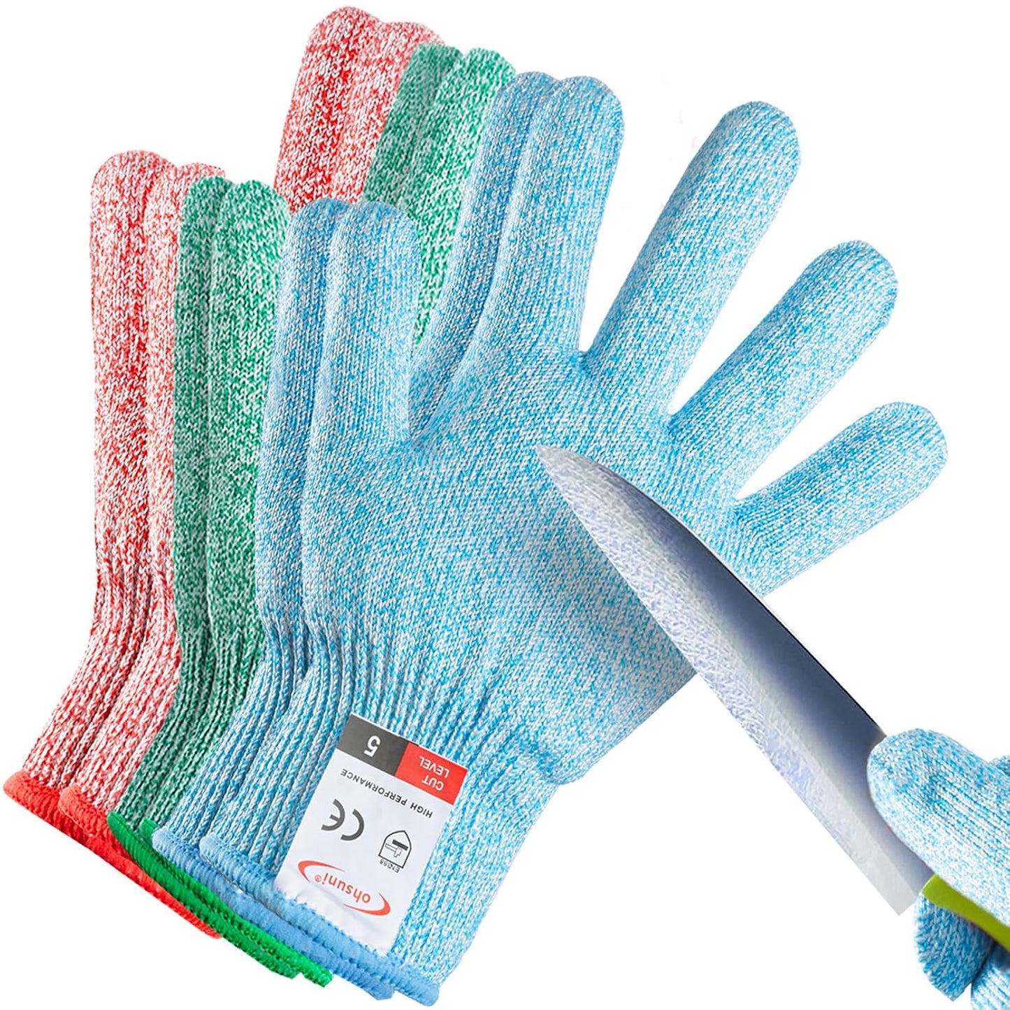 Cutting Gloves, 2 Pairs of Cut Resistant Gloves Food Grade, Cut Resistant Gloves for Kitchen, Oyster Shucking, Fish Fillet Processing, Carving Wood and Gardening(Medium-Grey)