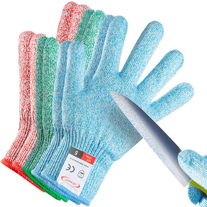 Cutting Gloves, 2 Pairs of Cut Resistant Gloves Food Grade, Cut Resistant Gloves for Kitchen, Oyster Shucking, Fish Fillet Processing, Carving Wood and Gardening(Medium-Grey)
