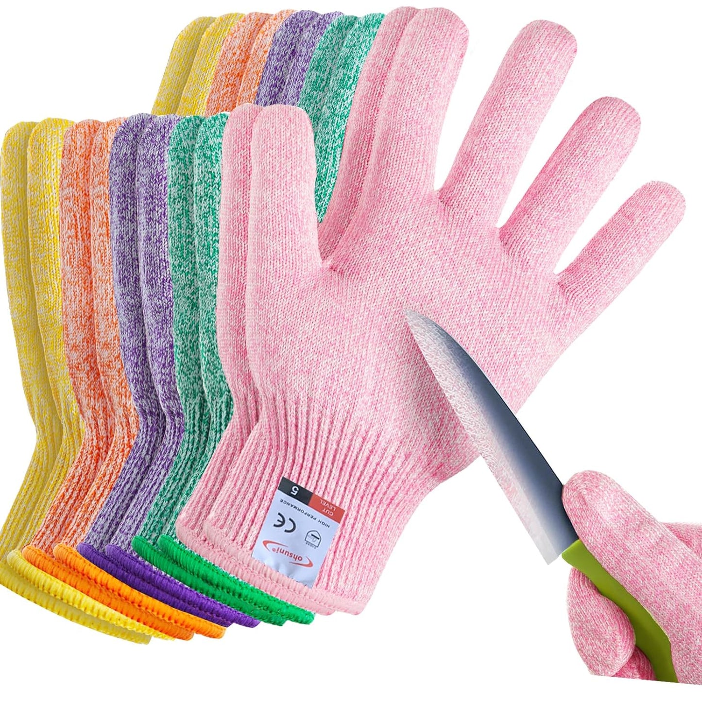 Cutting Gloves, 2 Pairs of Cut Resistant Gloves Food Grade, Cut Resistant Gloves for Kitchen, Oyster Shucking, Fish Fillet Processing, Carving Wood and Gardening(Medium-Grey)