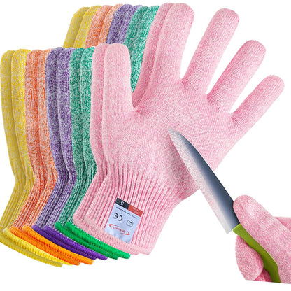 Cutting Gloves, 2 Pairs of Cut Resistant Gloves Food Grade, Cut Resistant Gloves for Kitchen, Oyster Shucking, Fish Fillet Processing, Carving Wood and Gardening(Medium-Grey)