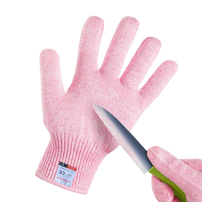 Cutting Gloves, 2 Pairs of Cut Resistant Gloves Food Grade, Cut Resistant Gloves for Kitchen, Oyster Shucking, Fish Fillet Processing, Carving Wood and Gardening(Medium-Grey)