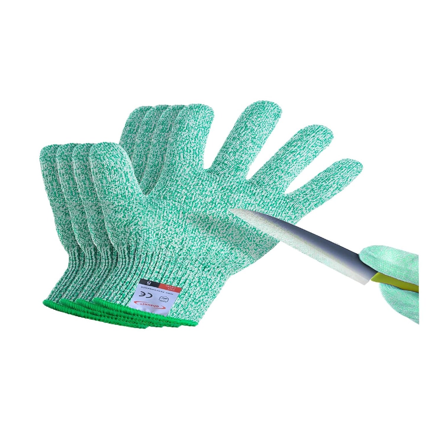 Cutting Gloves, 2 Pairs of Cut Resistant Gloves Food Grade, Cut Resistant Gloves for Kitchen, Oyster Shucking, Fish Fillet Processing, Carving Wood and Gardening(Medium-Grey)