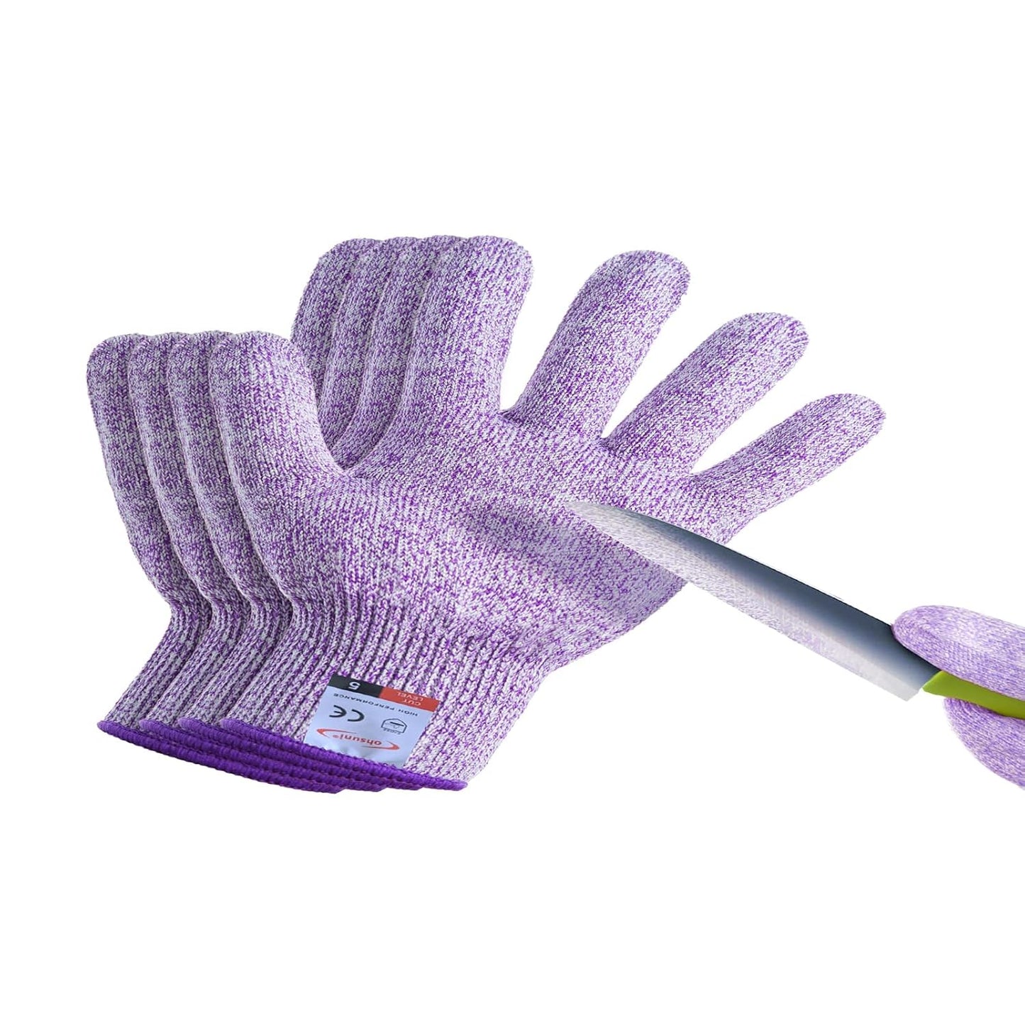 Cutting Gloves, 2 Pairs of Cut Resistant Gloves Food Grade, Cut Resistant Gloves for Kitchen, Oyster Shucking, Fish Fillet Processing, Carving Wood and Gardening(Medium-Grey)