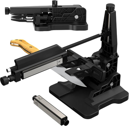Portable Folding Knife Sharpener XAR-FS1, Adjustable Angle Sharpening System with 240#, 400#, 800#, 2000# Diamond Stone Set for Pocket, Hunting, Kitchen & Serrated Knives