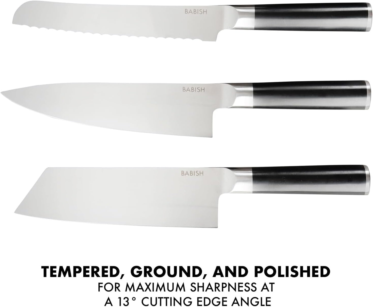 14-Piece Full Tang Forged Kitchen Knife Set – High-Carbon 1.4116 German Steel Cutlery with Protective Sheaths – Professional Chef Knife Set