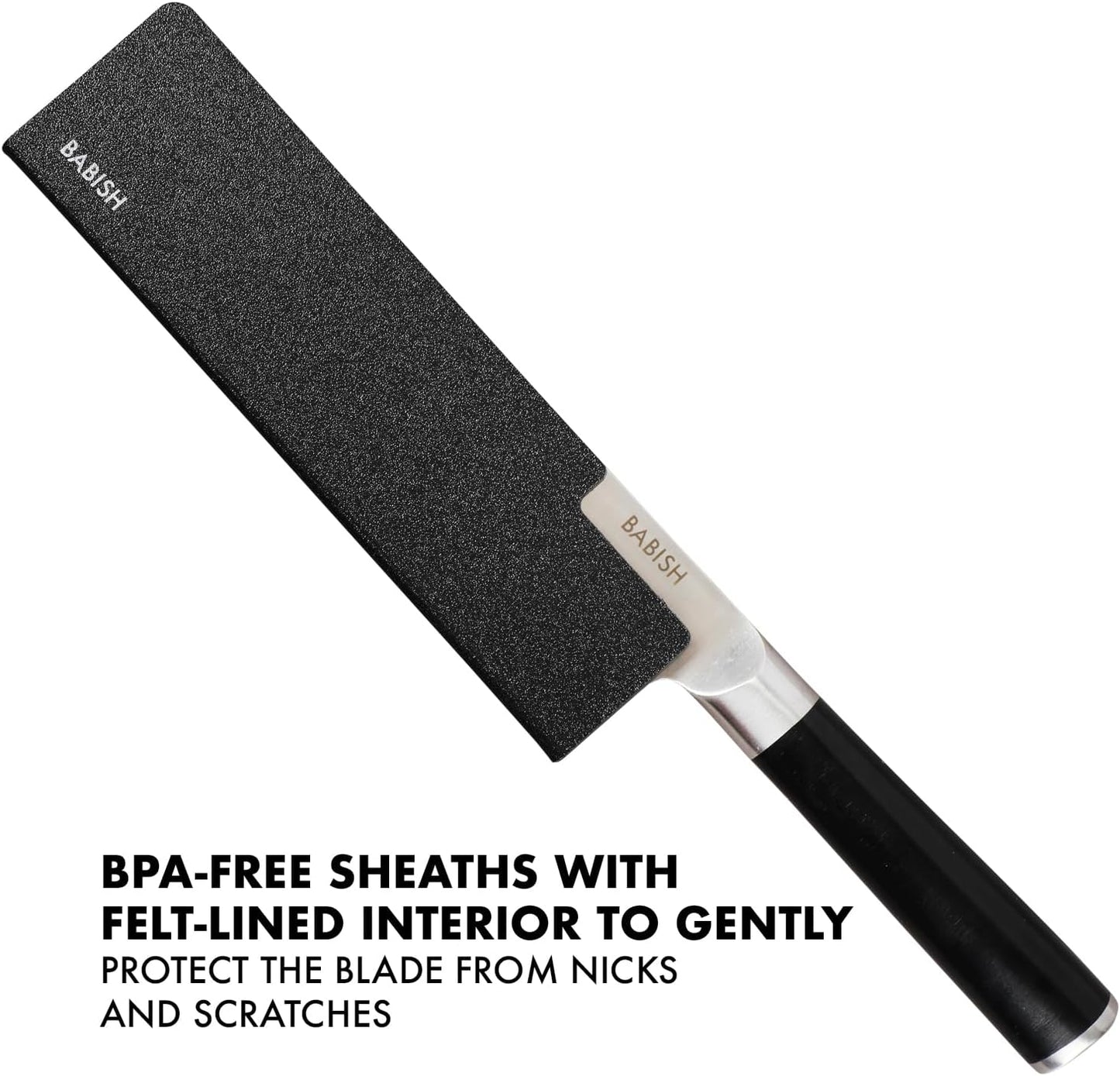 14-Piece Full Tang Forged Kitchen Knife Set – High-Carbon 1.4116 German Steel Cutlery with Protective Sheaths – Professional Chef Knife Set