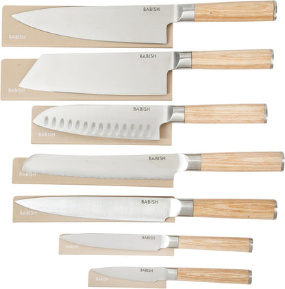 14-Piece Full Tang Forged Kitchen Knife Set – High-Carbon 1.4116 German Steel Cutlery with Protective Sheaths – Professional Chef Knife Set