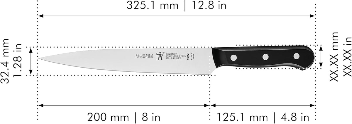 Solution Razor-Sharp 8-inch Carving Knife, German Engineered Informed by 100+ Years of Mastery