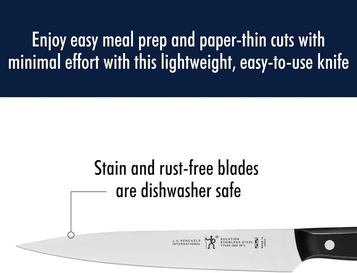 Solution Razor-Sharp 8-inch Carving Knife, German Engineered Informed by 100+ Years of Mastery