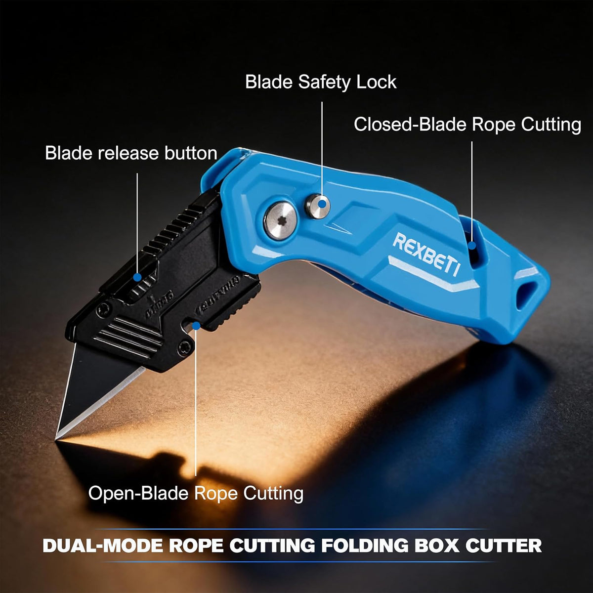 4-Pack Box Cutter Utility Knife, Folding Pocket Knife, 14 Blades