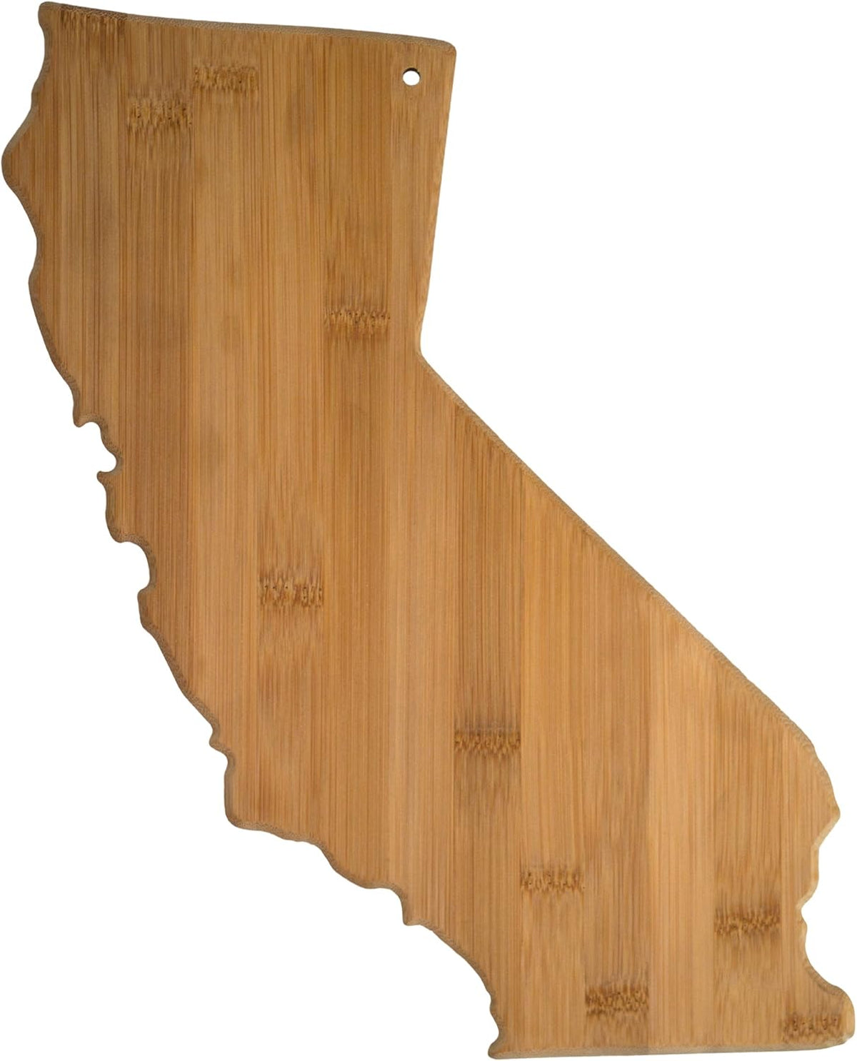 Oklahoma State Shaped Bamboo Serving and Cutting Board | State charcuterie board with natural bamboo grain. Knife-friendly surface for food prep. Hang tie for wall display.