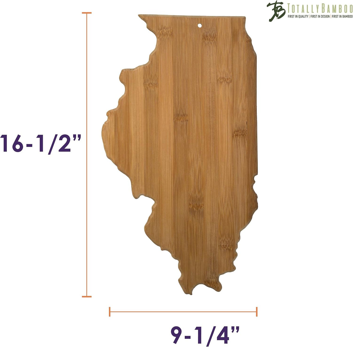 Oklahoma State Shaped Bamboo Serving and Cutting Board | State charcuterie board with natural bamboo grain. Knife-friendly surface for food prep. Hang tie for wall display.