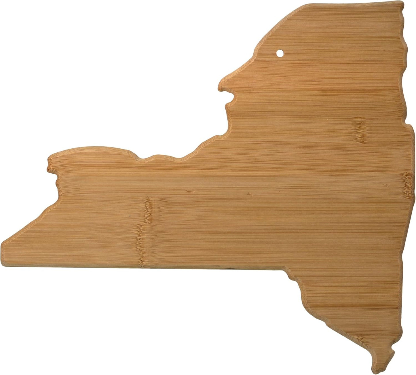Oklahoma State Shaped Bamboo Serving and Cutting Board | State charcuterie board with natural bamboo grain. Knife-friendly surface for food prep. Hang tie for wall display.