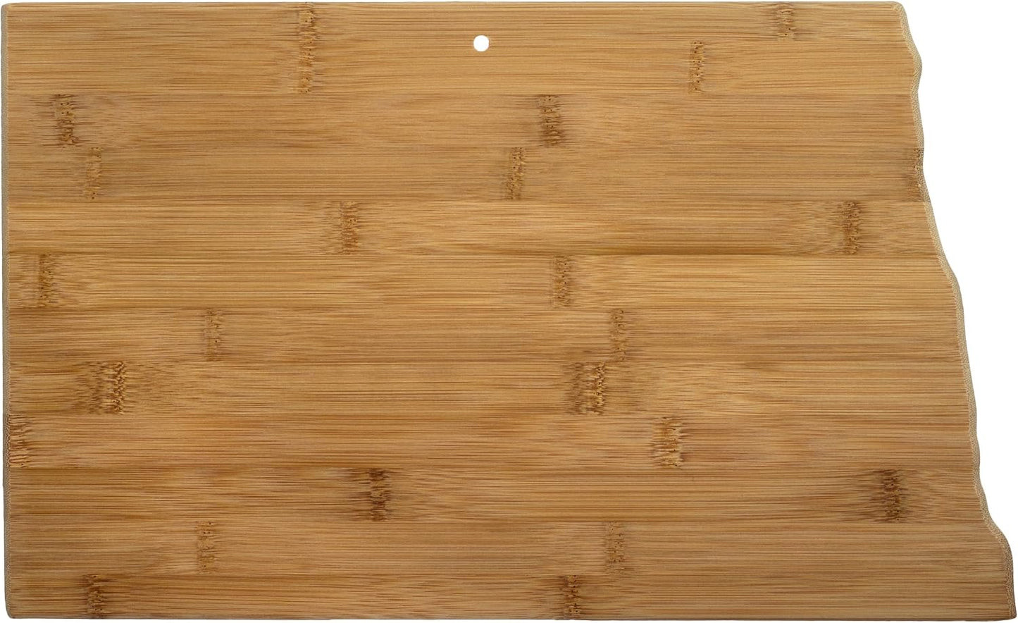 Oklahoma State Shaped Bamboo Serving and Cutting Board | State charcuterie board with natural bamboo grain. Knife-friendly surface for food prep. Hang tie for wall display.