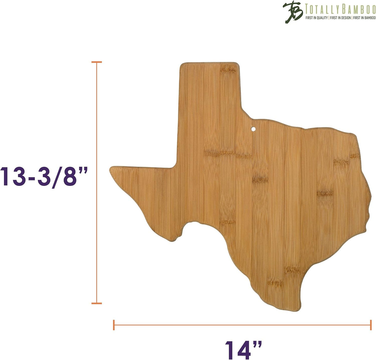 Oklahoma State Shaped Bamboo Serving and Cutting Board | State charcuterie board with natural bamboo grain. Knife-friendly surface for food prep. Hang tie for wall display.