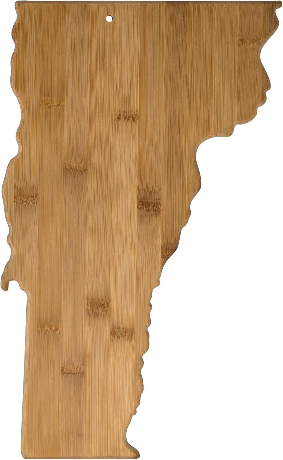 Oklahoma State Shaped Bamboo Serving and Cutting Board | State charcuterie board with natural bamboo grain. Knife-friendly surface for food prep. Hang tie for wall display.
