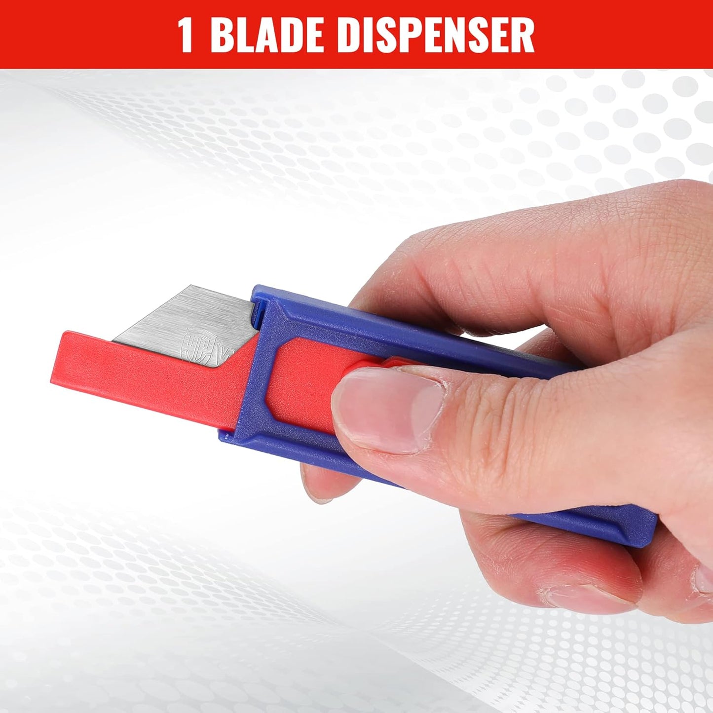 Premium Utility Knife Blades, TAC Diamond Coated SK2M, 10-Pack Utility Blades Replacement with Dispenser