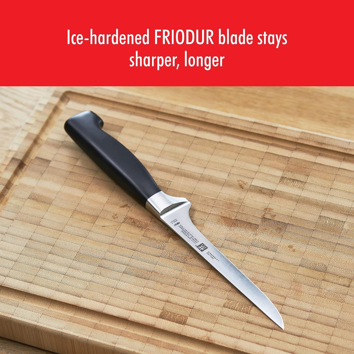 Four Star 5.5-inch Razor-Sharp German High Carbon Stainless Steel Boning Knife, Made in Company-Owned German Factory with Special Formula Steel perfected for almost 300 Years, Dishwasher Safe