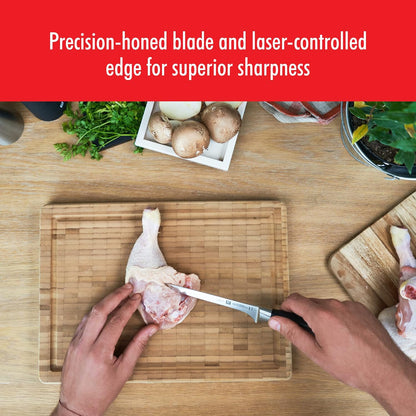 Four Star 5.5-inch Razor-Sharp German High Carbon Stainless Steel Boning Knife, Made in Company-Owned German Factory with Special Formula Steel perfected for almost 300 Years, Dishwasher Safe