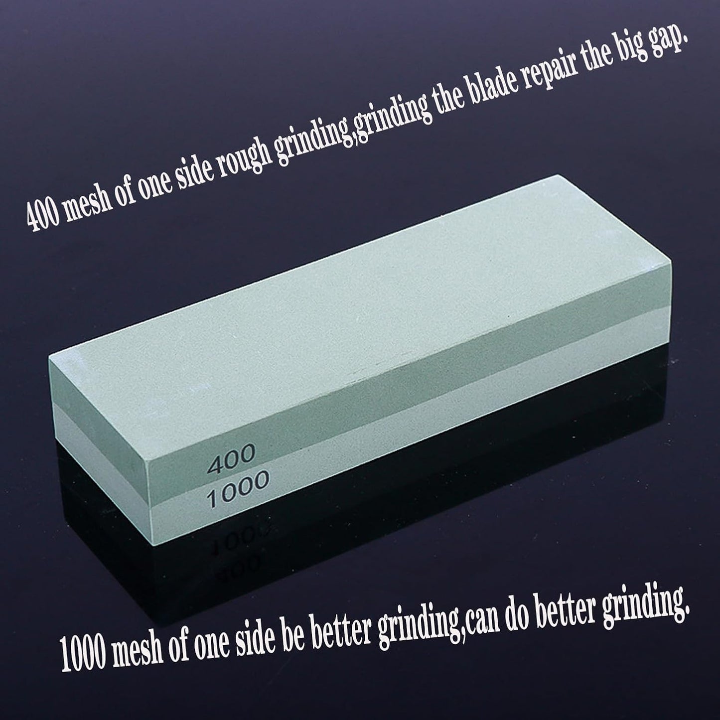 Knife Sharpening Wet Stone Dual Sided 600/1500 Grit Blue & Yellow Whetstone Sharpening Stone with Non-Slip Rubber Base for Kitchen, Hunting, and Pocket Knives or Blades 600/1500Mesh