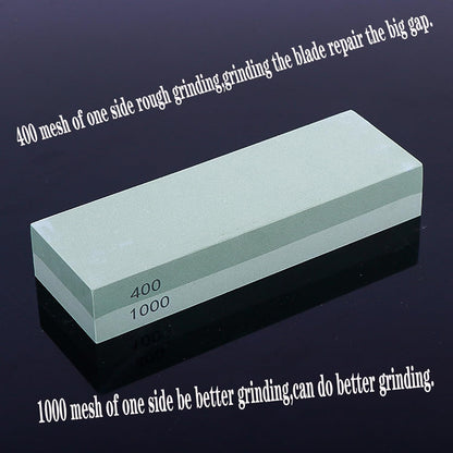 Knife Sharpening Wet Stone Dual Sided 600/1500 Grit Blue & Yellow Whetstone Sharpening Stone with Non-Slip Rubber Base for Kitchen, Hunting, and Pocket Knives or Blades 600/1500Mesh
