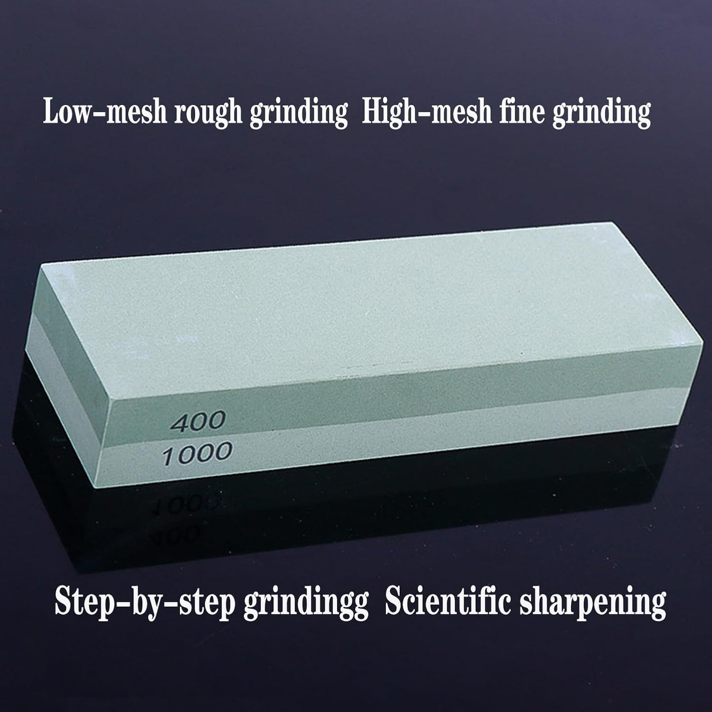 Knife Sharpening Wet Stone Dual Sided 600/1500 Grit Blue & Yellow Whetstone Sharpening Stone with Non-Slip Rubber Base for Kitchen, Hunting, and Pocket Knives or Blades 600/1500Mesh