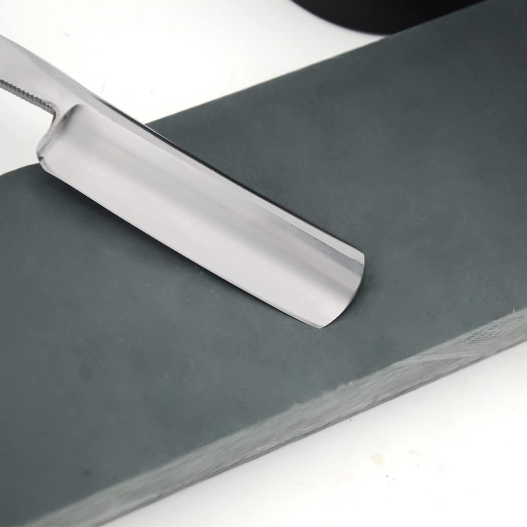 Natural Professional Straight Razor Sharpening Stone, Wet Stone Knife Sharpener Stone Grindstone,Dual Grit Whetstone 3000, Polishing Stone for Cut throat Razor & Chef Knives& Angle Guide Black