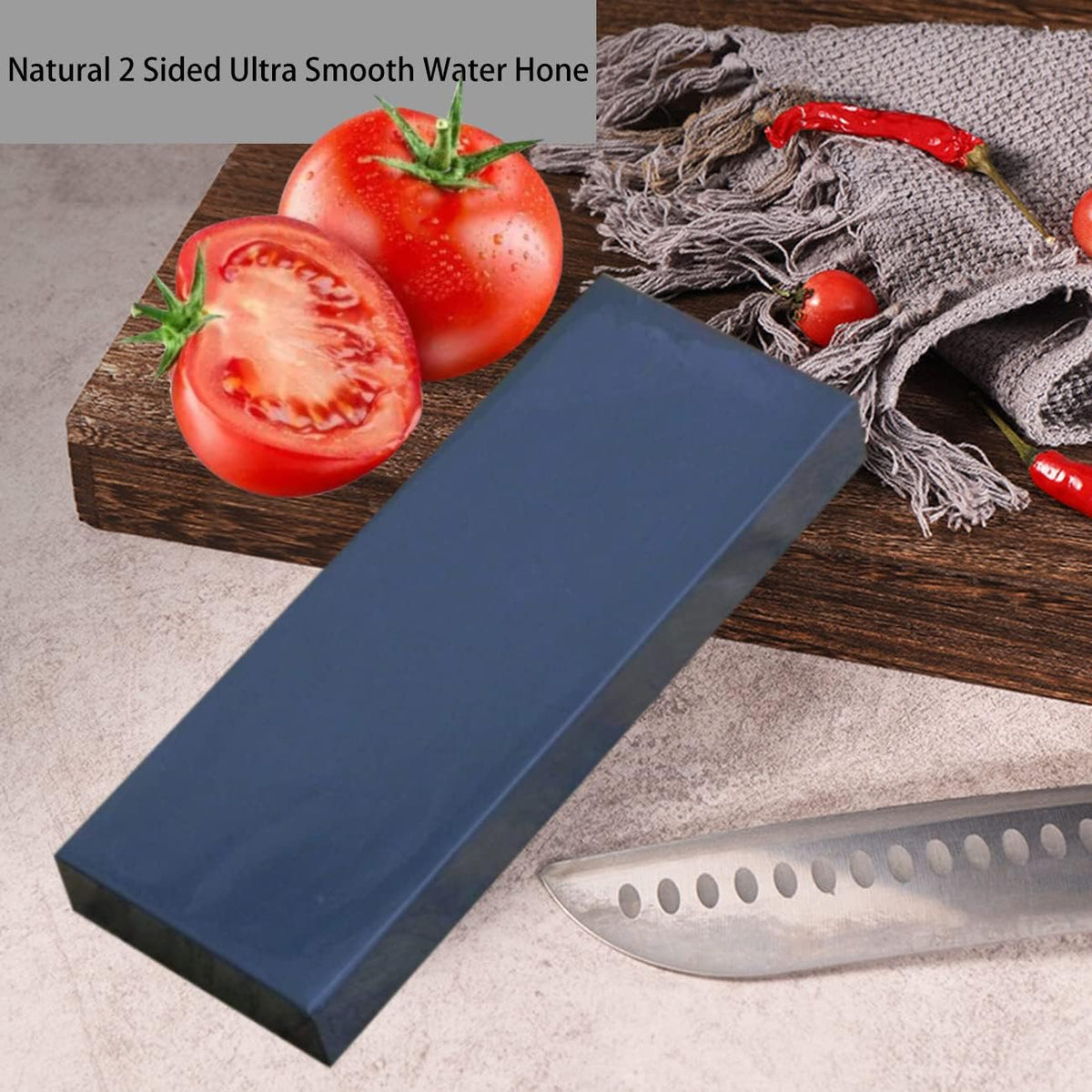 Natural Professional Straight Razor Sharpening Stone, Wet Stone Knife Sharpener Stone Grindstone,Dual Grit Whetstone 3000, Polishing Stone for Cut throat Razor & Chef Knives& Angle Guide Black