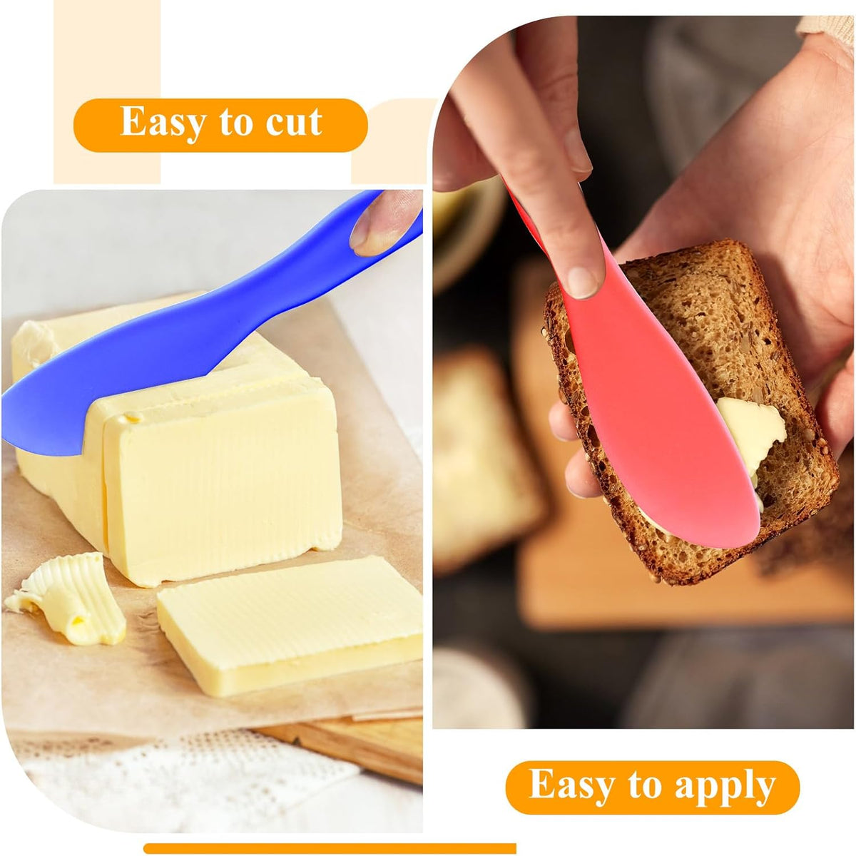 40 Pcs Plastic Butter Spreader, Multi Purpose Knife Spreader Tools Kitchen Frosting Knives Red Yellow Blue Pink for Cheese Cream Icing Jam Sandwich