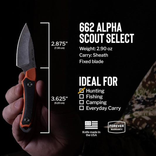 Alpha Hunter Select Fixed Blade Hunting Knife with 420HC Steel