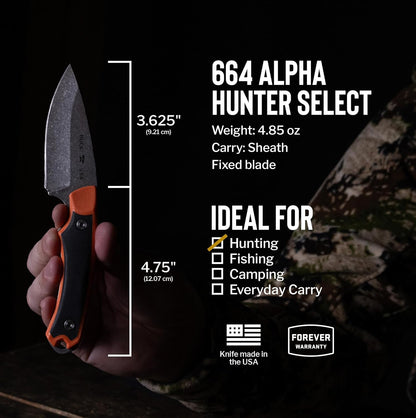 Alpha Hunter Select Fixed Blade Hunting Knife with 420HC Steel
