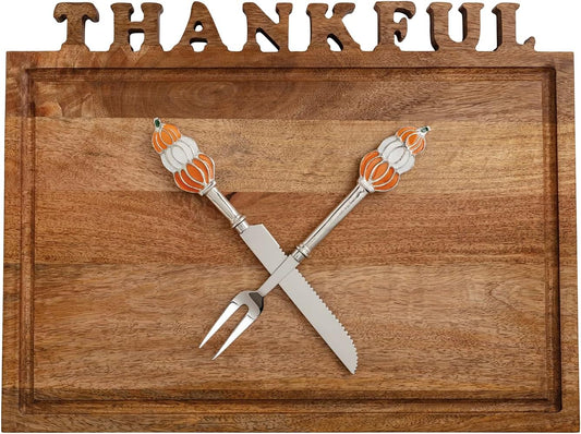 Thanksgiving Thankful Carving Board Set