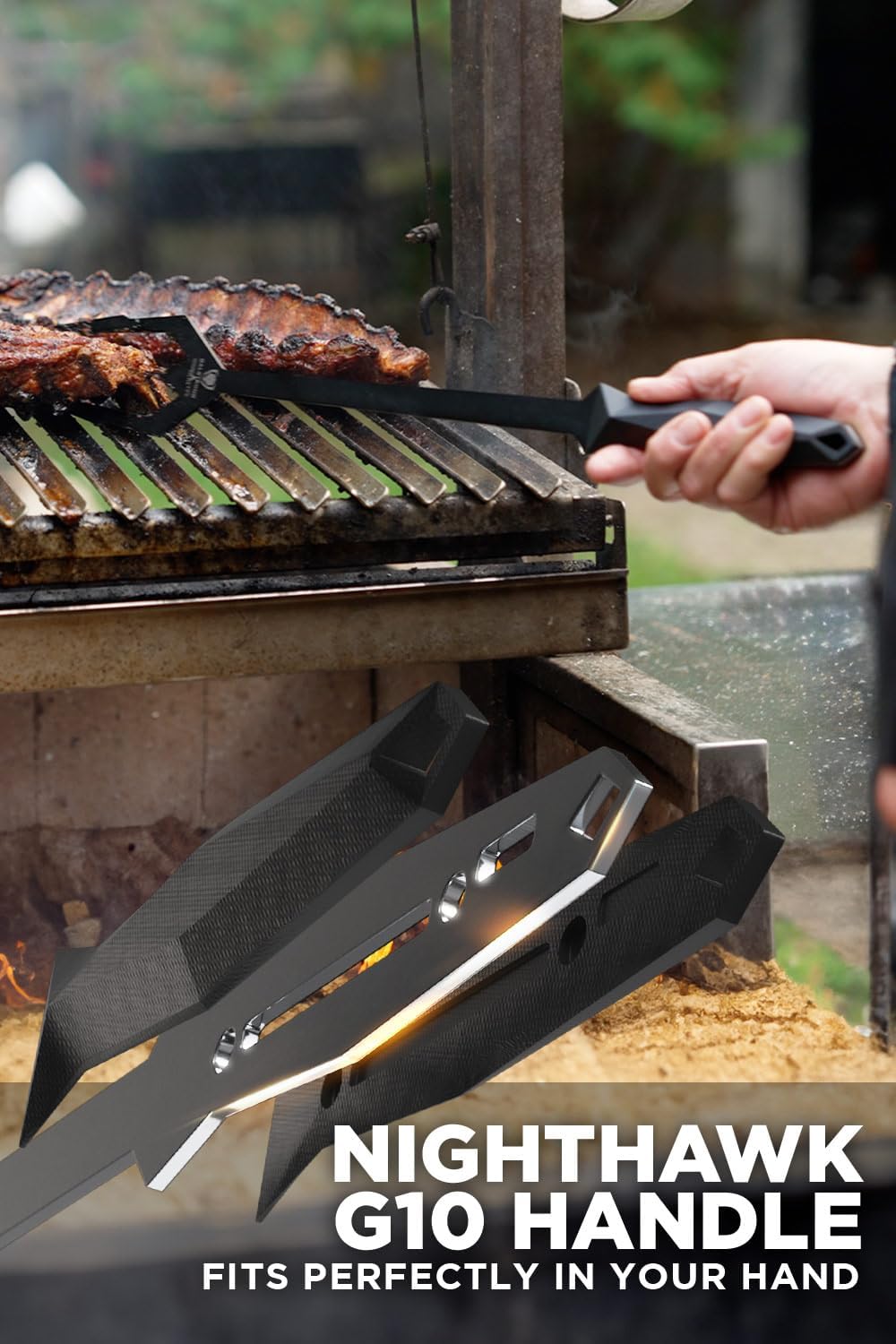 BBQ Trident Carving Set - Knife & Fork