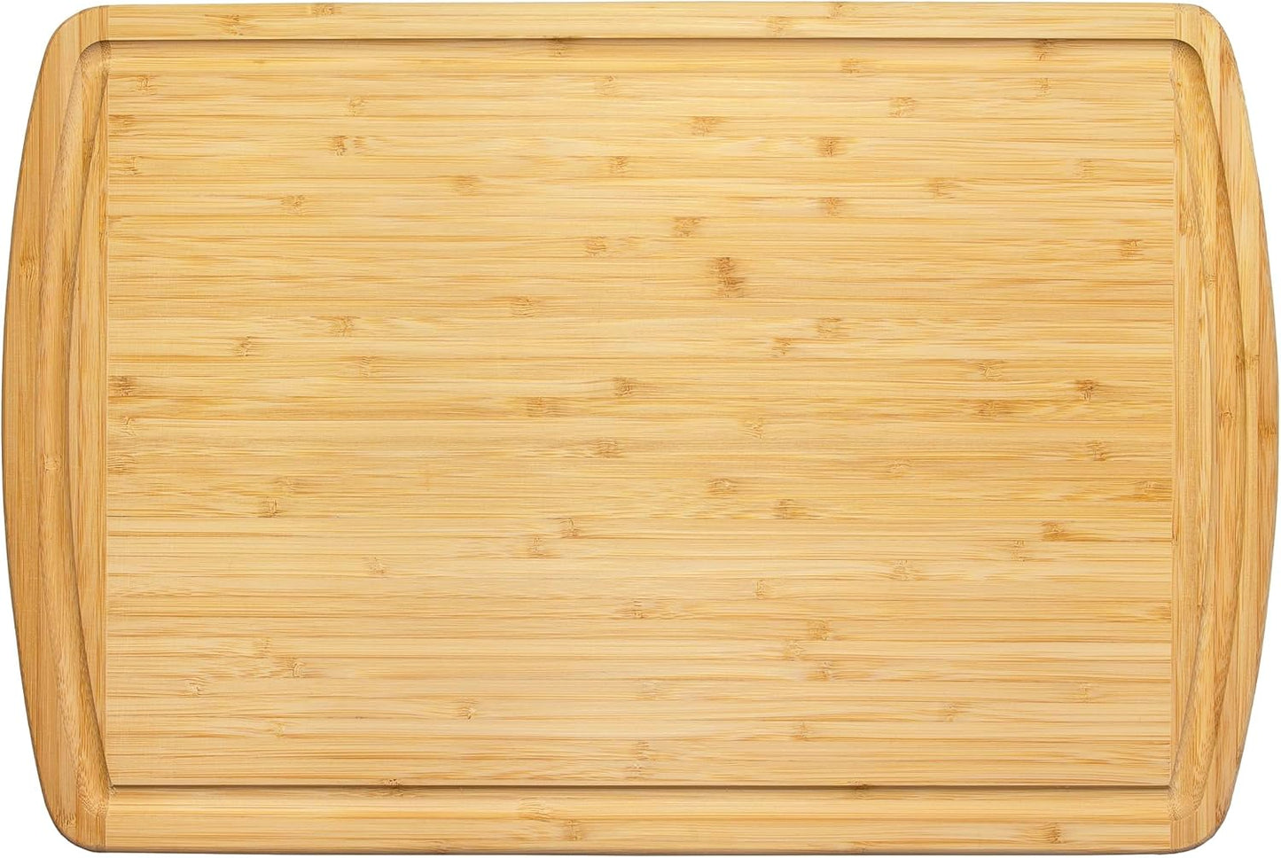 Malibu Bamboo Cutting Board with Juice Groove, 18" x 12", Natural