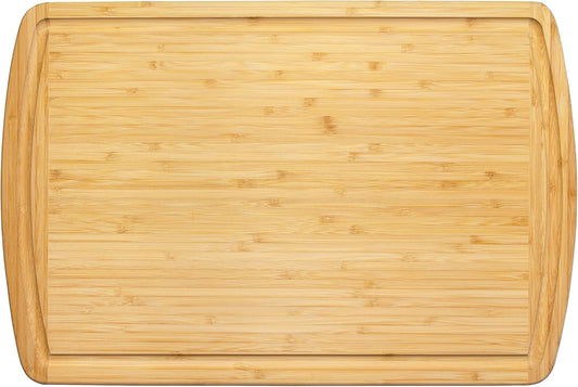 Malibu Bamboo Cutting Board with Juice Groove, 18" x 12", Natural
