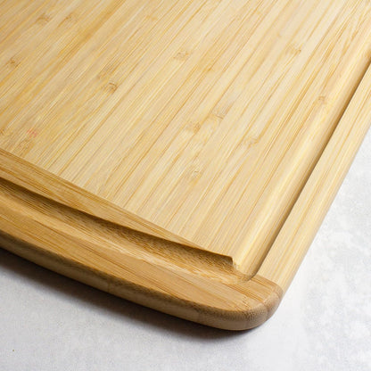 Malibu Bamboo Cutting Board with Juice Groove, 18" x 12", Natural