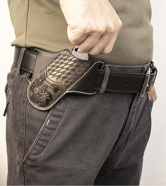 Knife Sheath, Leather Knife Sheath for Belt, Pocket Knife Holster Pouch, Folding Knife Holster