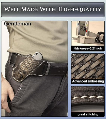 Knife Sheath, Leather Knife Sheath for Belt, Pocket Knife Holster Pouch, Folding Knife Holster