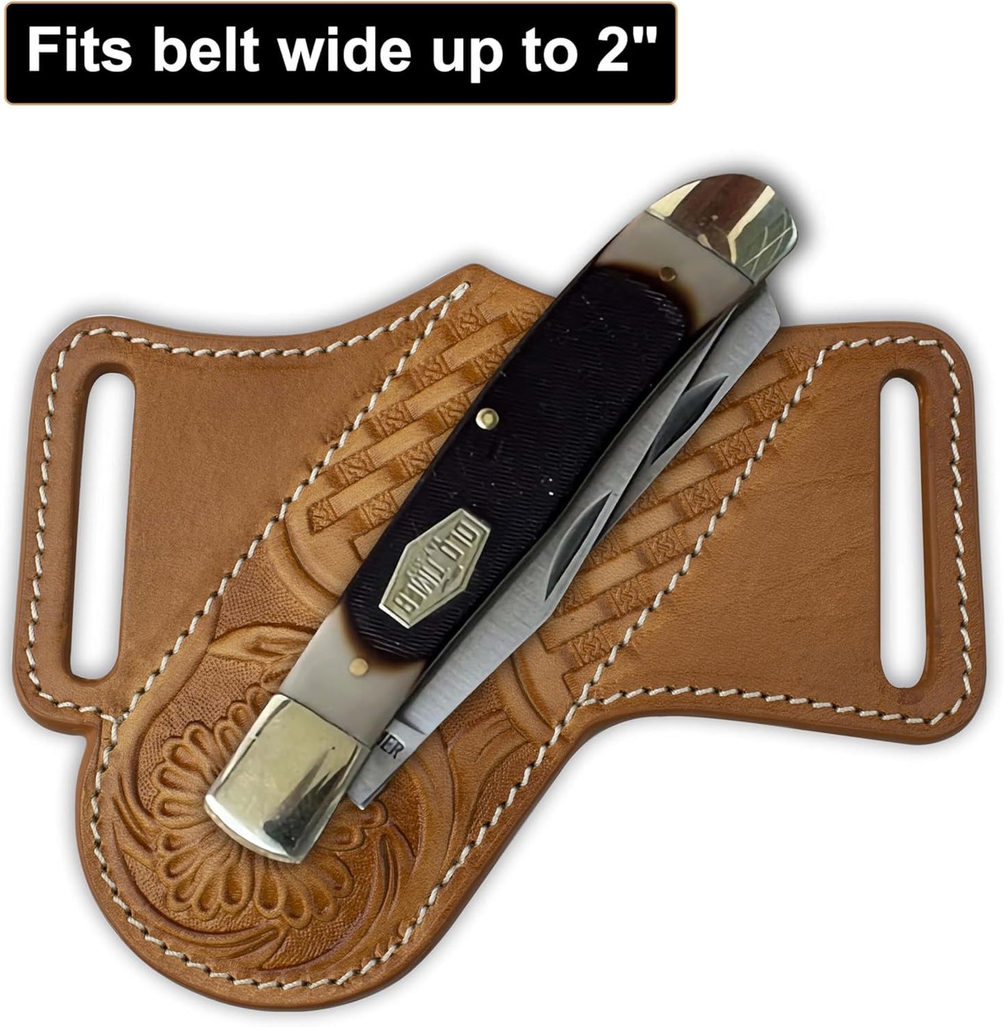 Knife Sheath, Leather Knife Sheath for Belt, Pocket Knife Holster Pouch, Folding Knife Holster